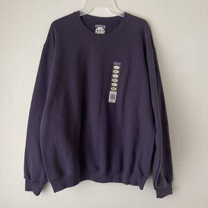 NOS Jerzees Blank Crewneck‎ Sweatshirt Adult sz L Purple USA Plain Solid Y2K